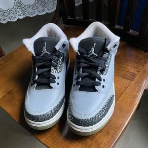 Jordan 3s Wolf Grey Size 7Y